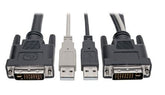 TRIPP LITE KVM CABLE KIT DVI-USB-A 2XM/2XM 60HZ 10F/3.05M P760-010-DVI
